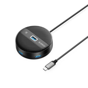 USB hub Orico YS1-C2 4-portový, 1x USB-A 3.0, 3x USB-A 2.0, 0,3 m – čierna
