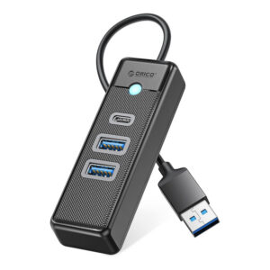 USB hub Orico PWC2U-U3 3-portový, 2x USB-A 3.0, 1x USB-C 3.0, 0,15 m – čierna