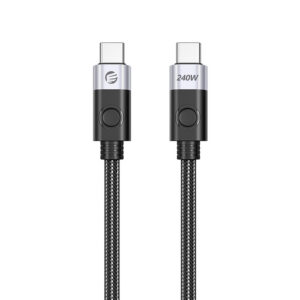 Kábel Orico CC240 USB-C – USB-C 240 W, USB4 40 Gb/s, 8K 60 Hz, 0,5 m – čierna