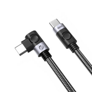 Kábel C2C PD100W Laptop rýchly nabíjaním (Right Angle) čierna 1m
