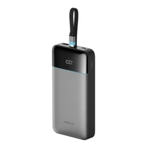 Powerbanka Cuktech LPB252N 120 W 25 000 mAh so zabudovaným káblom USB-C – sivá