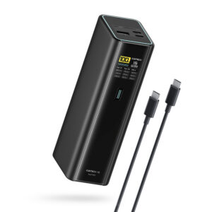 Powerbanka Cuktech PB200U 210W 20000mAh 2x USB-C + USB-A s TFT displejom a 240W USB-C kábel – čierna