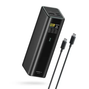 Powerbanka Cuktech PB200U 210 W 20 000 mAh 2x USB-C + USB-A s TFT displejom a káblom USB-C 240 W – čierna