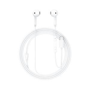 Káblové slúchadlá Acefast L13 do uší s USB-C mikrofónom – biela