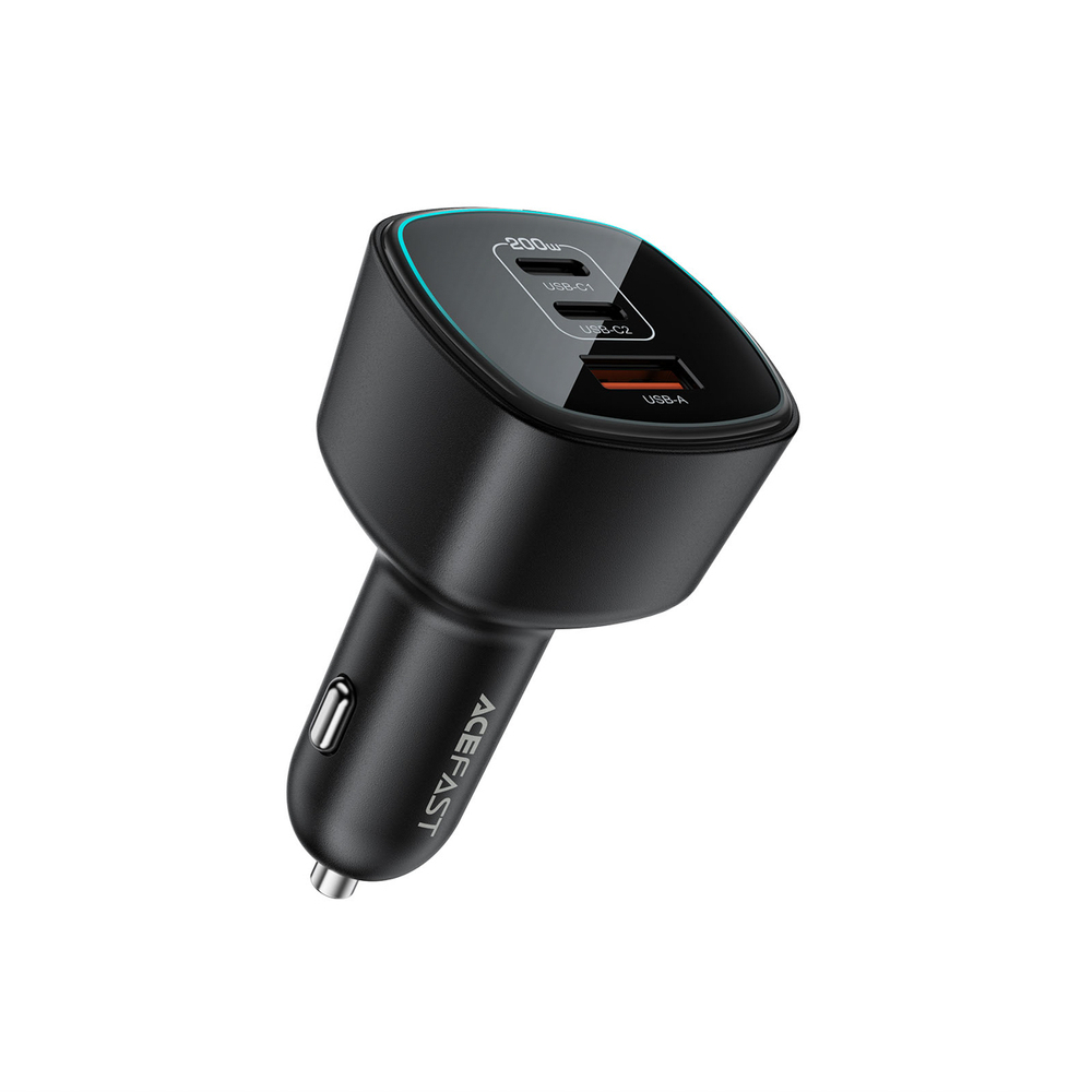 Nabíjačka do auta Acefast B18 200W 2x USB-C + USB-A – čierna