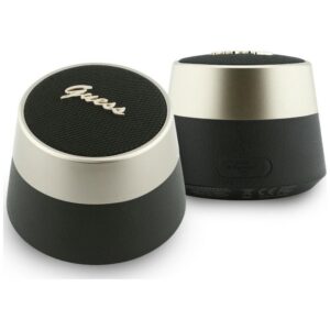 Reproduktor Guess Bluetooth 5 W s kovovým písaným logom – čierna