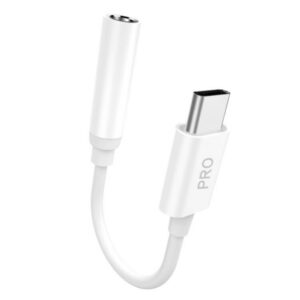 Adaptér Dudao audio slúchadlo adaptér from USB Type C na mini jack 3.5 mm biela (L16CPro biela)