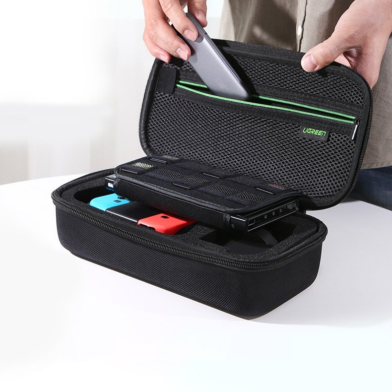 Úložný box Ugreen pre Nintendo Switch a príslušenstvo, veľkosť S 26,5 × 10 × 13,5 cm (50275 LP145) – čierna – Obrázok 2