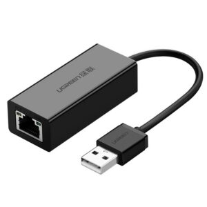 Externá sieťová karta Ugreen CR110 USB 2.0 na RJ45 Ethernet 100 Mb/s (20254) – čierna