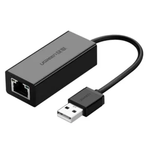 Externá sieťová karta Ugreen CR110 USB 2.0 na RJ45 Ethernet 100 Mb/s (20254) – čierna