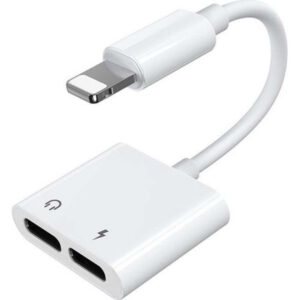 Adaptér Joyroom S-Y104 slúchadlo Lightning / 2x Lightning – biela