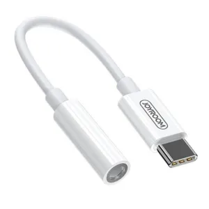 Adaptér pre slúchadlá Joyroom SH-C1 USB-C (samec) na 3,5 mm jack (samica) – biela