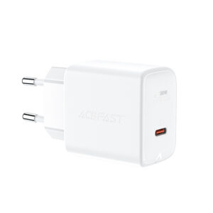 Sieťová nabíjačka Acefast A21 GaN USB-C 30 W, PD, QC 3.0, AFC, FCP – biela