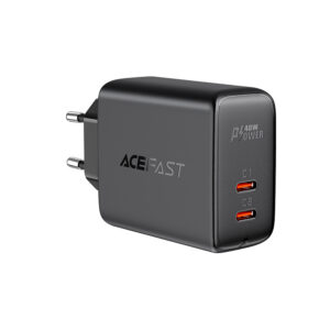 Sieťová nabíjačka Acefast A9 2x USB-C 40 W, PPS, PD, QC 3.0, AFC, FCP – čierna