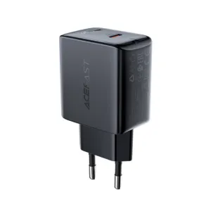 Rýchla sieťová nabíjačka Acefast A1 USB-C 20 W PD (EU) – čierna