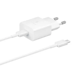 Sieťová nabíjačka Samsung EP-T1510XWEGEU 15 W PD AFC USB-C s káblom USB-C – biela