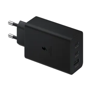 Sieťová nabíjačka Samsung EP-T6530NBEGEU 65 W 2x USB-C + USB-A, PPS, PD, QC 3.0, AFC, FCP – čierna