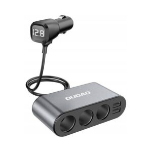 Dudao Nabíjačka do auta 2x USB 3.4A 3x predĺženie zásuvky zapaľovača