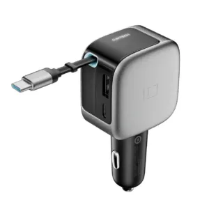 Nabíjačka do auta Cuktech CC903P 100 W s displejom a navíjacím USB-C káblom