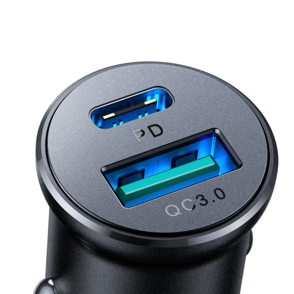 Joyroom JR-CCN05 30W USB-A USB-C mini nabíjačka do auta – čierna – Obrázok 4