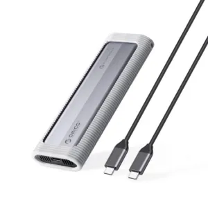 Box na disk Orico AXM2-G2 M.2 NVMe USB-C 10 Gb/s – sivý