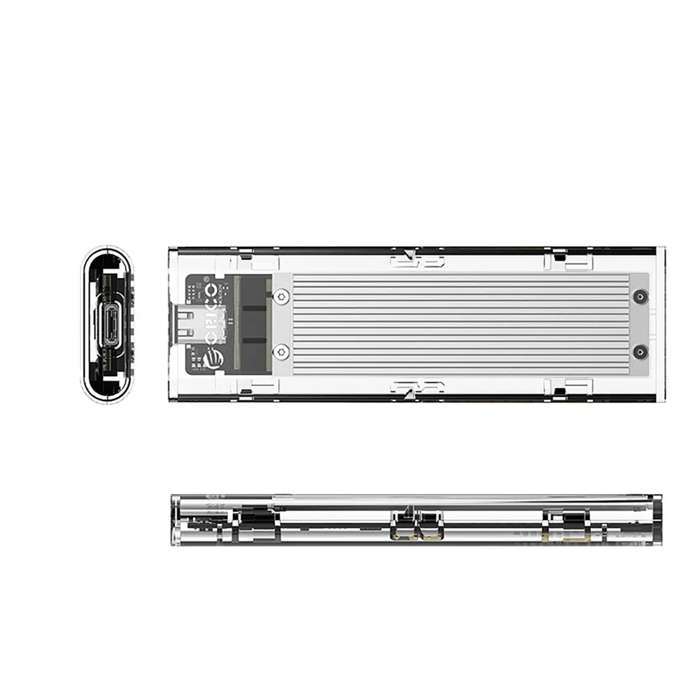 Box na disk Orico TCM2-C3 M.2 NVMe na USB-C 10 Gb/s – sivý – Obrázok 2