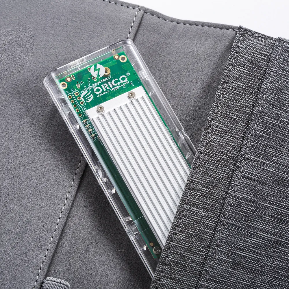 Box na disk Orico TCM2-C3 M.2 NVMe na USB-C 10 Gb/s – sivý – Obrázok 5