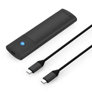 Box na disk Orico PWM2-G2 M.2 NVMe USB-C 10 Gb/s – čierny