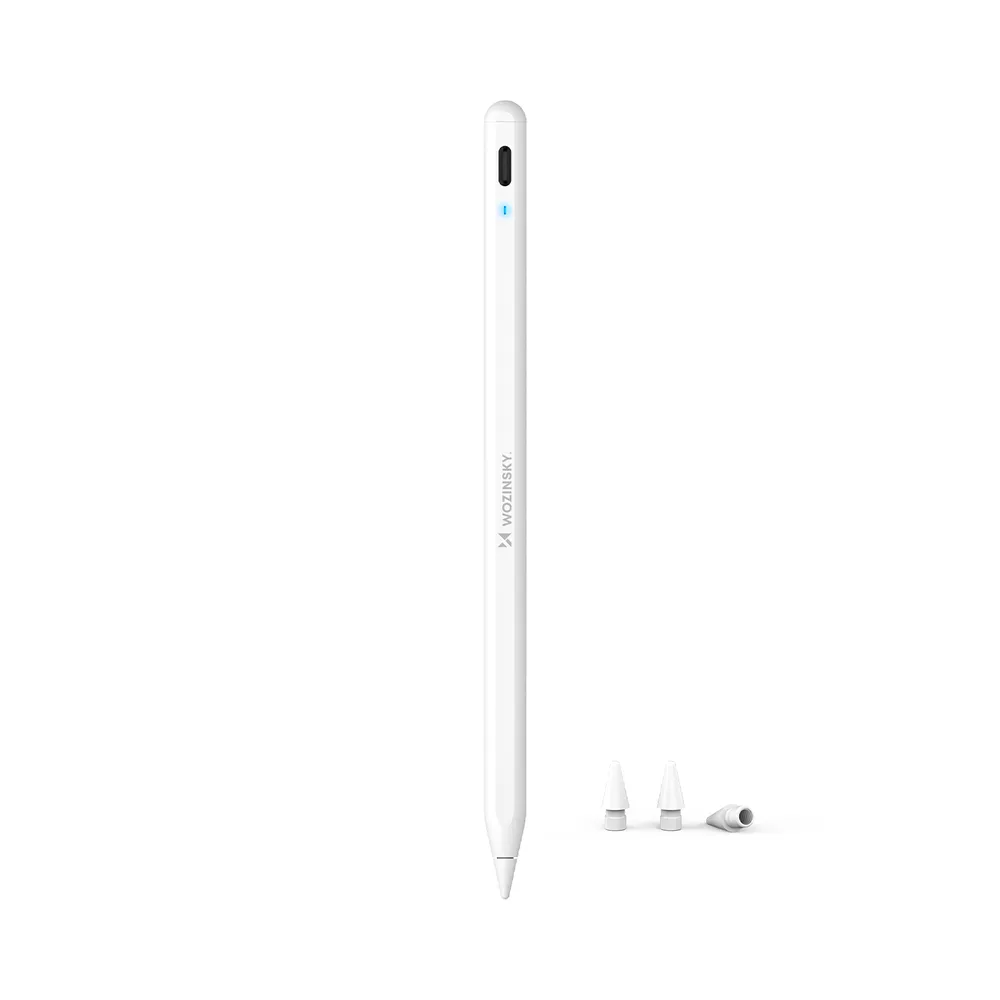 Dotykové pero pre iPad Wozinsky WRA-08 s rýchlym nabíjaním USB-C – biele – Obrázok 2