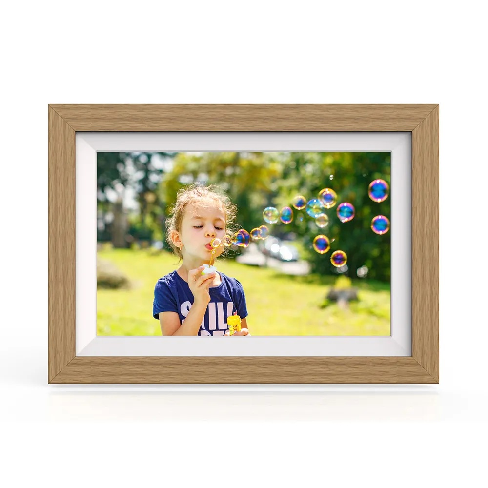 Digitálny fotorámik Wozinsky WRC-32 10,1" s aplikáciou Frameo 32 GB – svetlohnedý – Obrázok 2