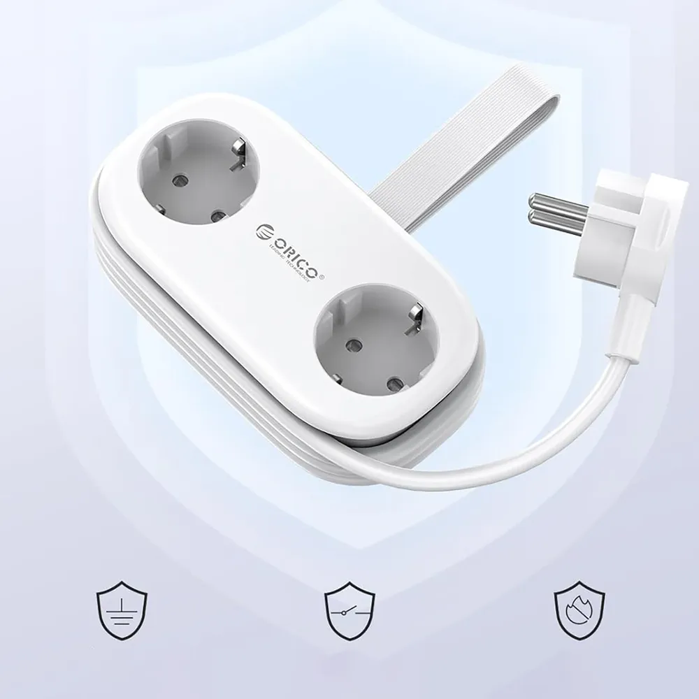 Predlžovačka Orico AP3 GaN 65 W 6 v 1: 2x zásuvka + 2x USB-A + 2x USB-C – biela – Obrázok 4