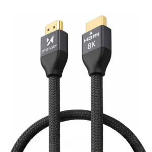 Kábel HDMI 2.1 Wozinsky 8K 60 Hz 48 Gb/s / 4K 120 Hz / 2K 144 Hz 1 m (WHDMI-10) – strieborný