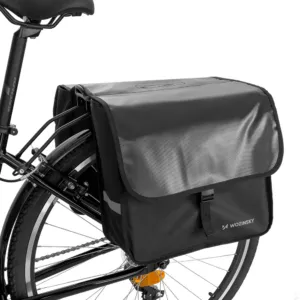 Dvojitá taška na nosič bicykla Wozinsky 28 l (WBB34BK) – čierna